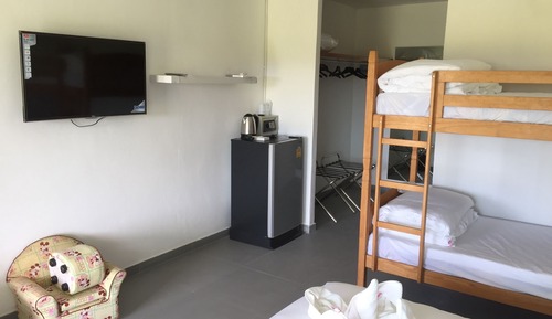 Deluxe Quadruple Room, Multiple Beds, Garden View, Ground Floor