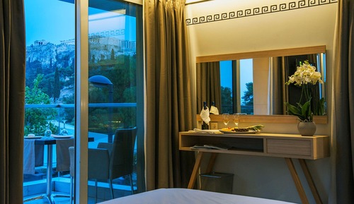 Acropolis Corner Suite with Balcony and Jetted tub