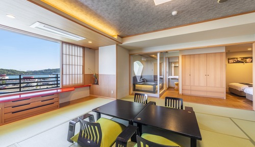 Japanese Western Room with Open-air bath (Restaurant Dinner)