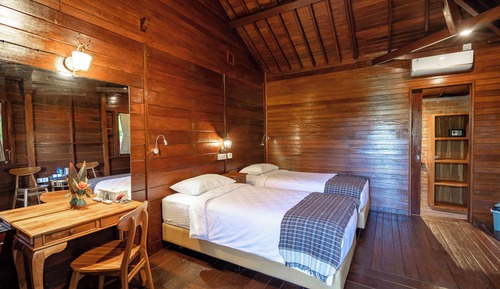 Family Double or Twin Room, Balcony, Garden View