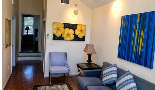 Sugar Palm Superior Suite, 2 Queen beds, living area, Balcony, Pool View, Garden Area 2nd Floor Stai