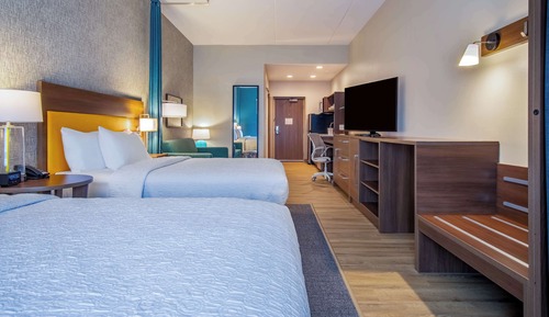 Studio, 2 Queen Beds, Accessible (Hearing)