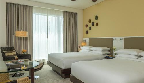 Double Room with Two Double Beds and Bay View