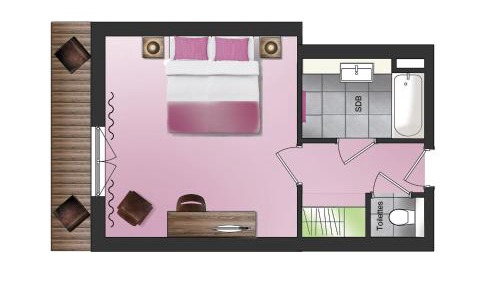 Double Room with Balcony - Lake Side