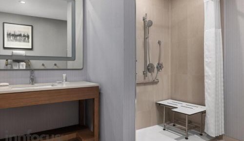 Queen Room with Two Queen Beds with Sofa Bed and Roll-In Shower - Disability Access