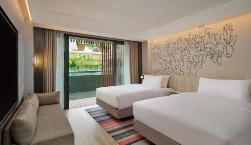 Aloft Pool Terrace, 2 Double Beds (maximum capacity 2 adults & 2 children below 12 y.o.)