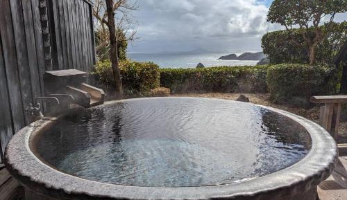 Japanese-Style Room with Open-Air Stone Bath