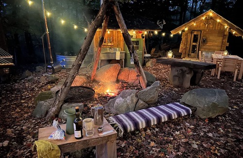Winona Cabin | Private cabin and spa in the woods! Pet Friendly!