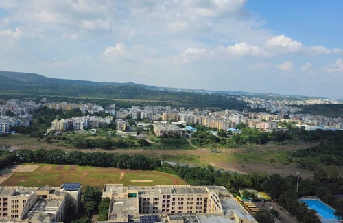 Nanded Apartment | Luxurious 2-bedroom apartment in serene Pune with view, WiFi, AC, recliner