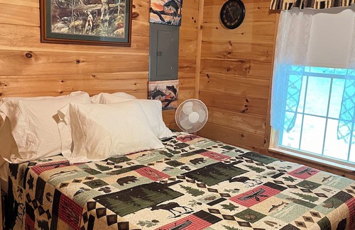 Bingham Cabin | Cozy 1 bedroom cabin with a loft, living space with internet, and a creek!