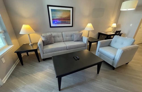 Polaris Apartment | Right at Polaris! 3rd floor w/elevator access and garage parking included!