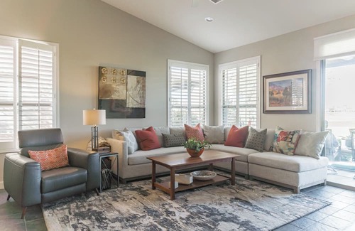 Oakwood House | Beautifully furnished golf course villa in 55+ age req. gated Country Club.