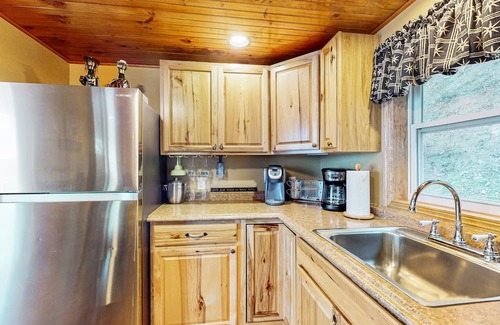 Town of Ledyard House | Lakefront home with private dock, lake views, deck, grill, streaming, & 1 kayak