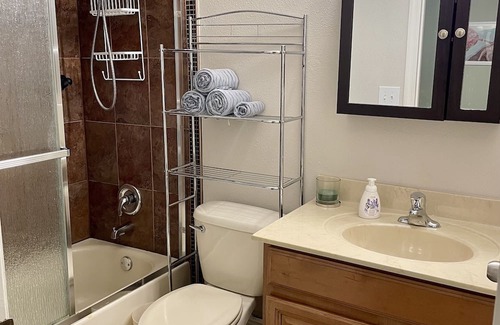 Plymouth Condo | Quiet and convenient bedroom and private bath by Orlando
