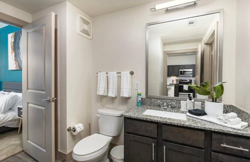 Lewisville Apartment | Luxurious Lakeside Retreat: 1BD Pool & Gym