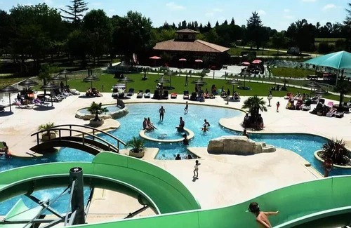 Saint-Cricq House | Camping Lac de Thoux* - Classic Pavilion 30m² - 3 Ad + 1 Child - for people with reduced mobility - air conditioning - TV 4 people