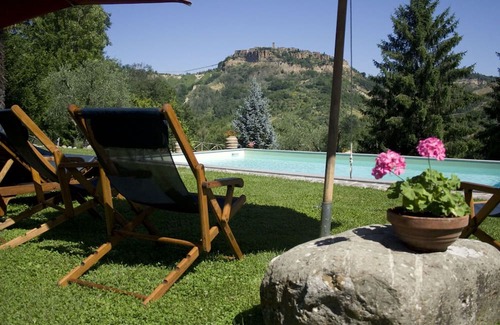 Bagnoregio Villa | Stunning private villa with A/C, private pool, WIFI, TV, balcony, panoramic view and parking