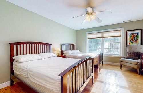 Pine River Pond House | Quiet charmer with lake views, large deck, grill, fully stocked kitchen, & W/D