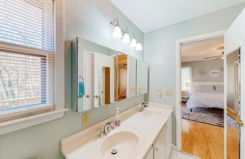 Seneca House | Dog-friendly home near Clemson with tree-lined yard, patio & deck