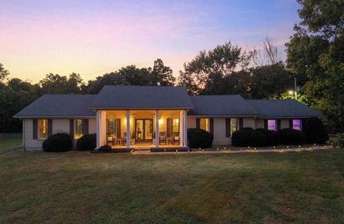 Perry Park House | Dog-Friendly Bourbon Trail Home w/Speakeasy, Pool, Hot Tub, + Game Room