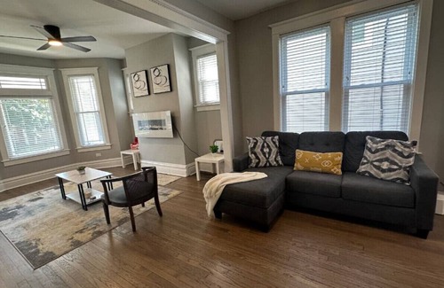 South Shore Apartment | Walk to the Lake! Grill, Fireplace, Sleeps 12