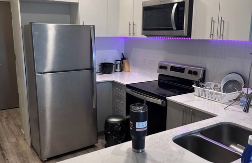 Southwest Edmonton Condo | Luxury One-Bedroom Condo walking distance to train & South Gate mall. 24hr Gym