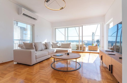 Piraeus Apartment | Terrace Dreams with Pasalimani View