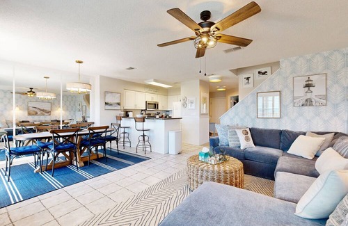 American Beach House | Newly Decorated, Oceanfront Townhouse with Patio, WiFi, W/D & Shared Pool