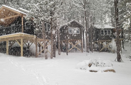 Elba House | Rustic Tree House with Woodland Valley Views in Elba, Minnesota