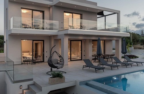 Tsilivi Villa | Dazzling Zakynthos Villa | Villa Selene's Dream | 5 Bedrooms | Panoramic Sea Views | Private Pool | Spacious Furnished Terrace with Shaded Outdoor Dining Area | Prime Location | Akrotiri