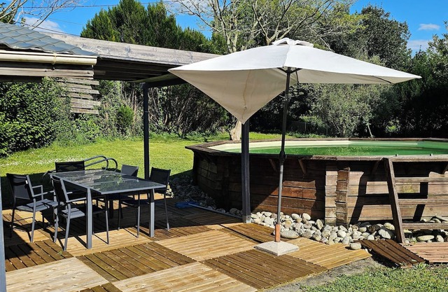 Appartement 1 ch Avec Piscine en rez de Jardin