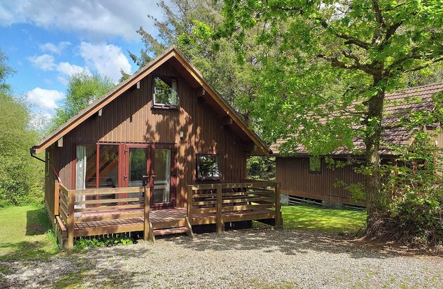 Spacious two storey A-frame lodge.