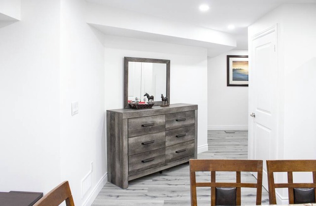 Newly Built basement apartment comes with two bedrooms one full washroom .