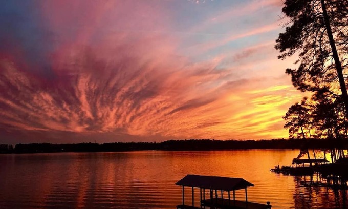 Titus House | What a view of our beautiful Lake Jordan. This cabin is sure to charm you .