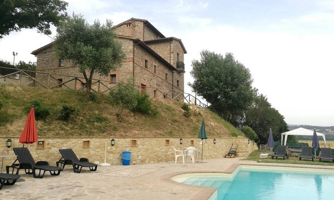 Fratta House | Double Twin Room With Balcony Pool View