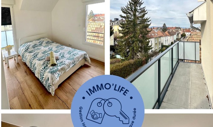 Mulhouse Apartment | Sublime Duplex Tout Équipé au Calme