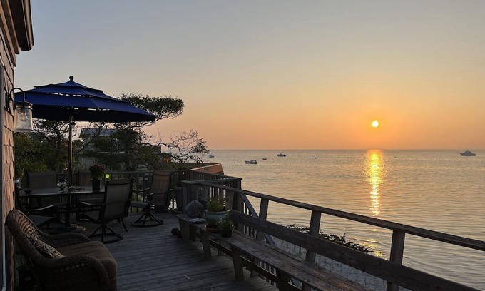 Bayberry Dunes House | Spectacular views with a large Bayfront deck, Ocean Ridge Davis Park.