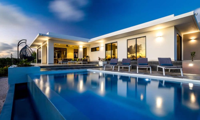 Sabadeco House | Kas di Luna, NEW! Luxury villa with gorgeous ocean views and infinity pool.