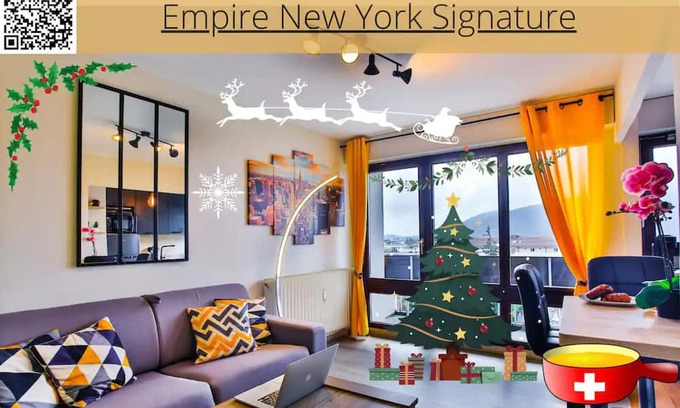 Annemasse Apartment | Apartment 'Empire New York Signature' with Mountain View, Balcony and Wi-Fi