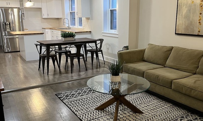 Bucktown Apartment | Stylish brand new renovated bedroom in renovated apartment with shared bath.