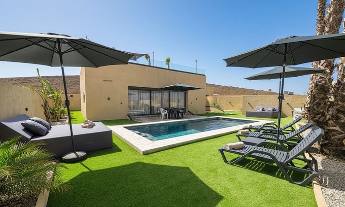 Ouahat Sidi Brahim Villa | Villa Marrakech heated pool - Rooftop