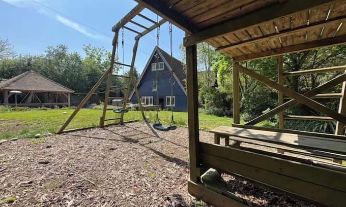 Sheldwich House | Kent barn private pool, hot tub & kids play area