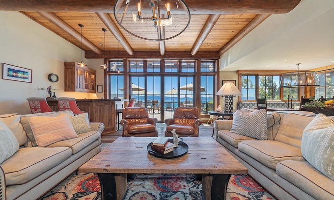 Carnelian Bay House | Beyond the Blue Lakefront Escape by Tahoe Getaways - Pet Friendly, 6BR with Pier, Buoy & Hot Tub